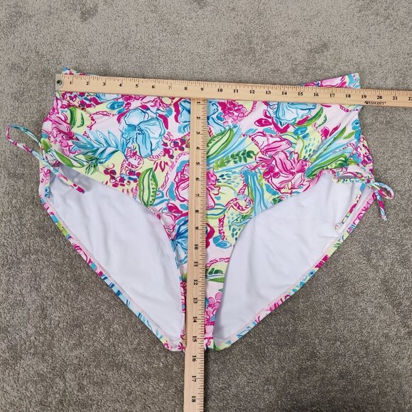 Stella Parker Women's Bikini Swim Bottom Size 20W Colorful Floral Ruched Sides - Picture 6 of 6